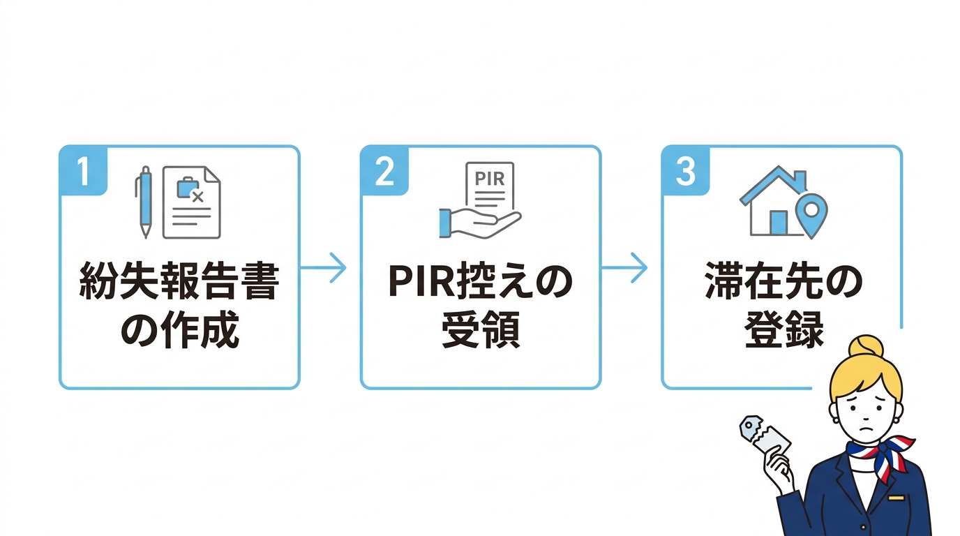 空港で行う3つの必須手続き