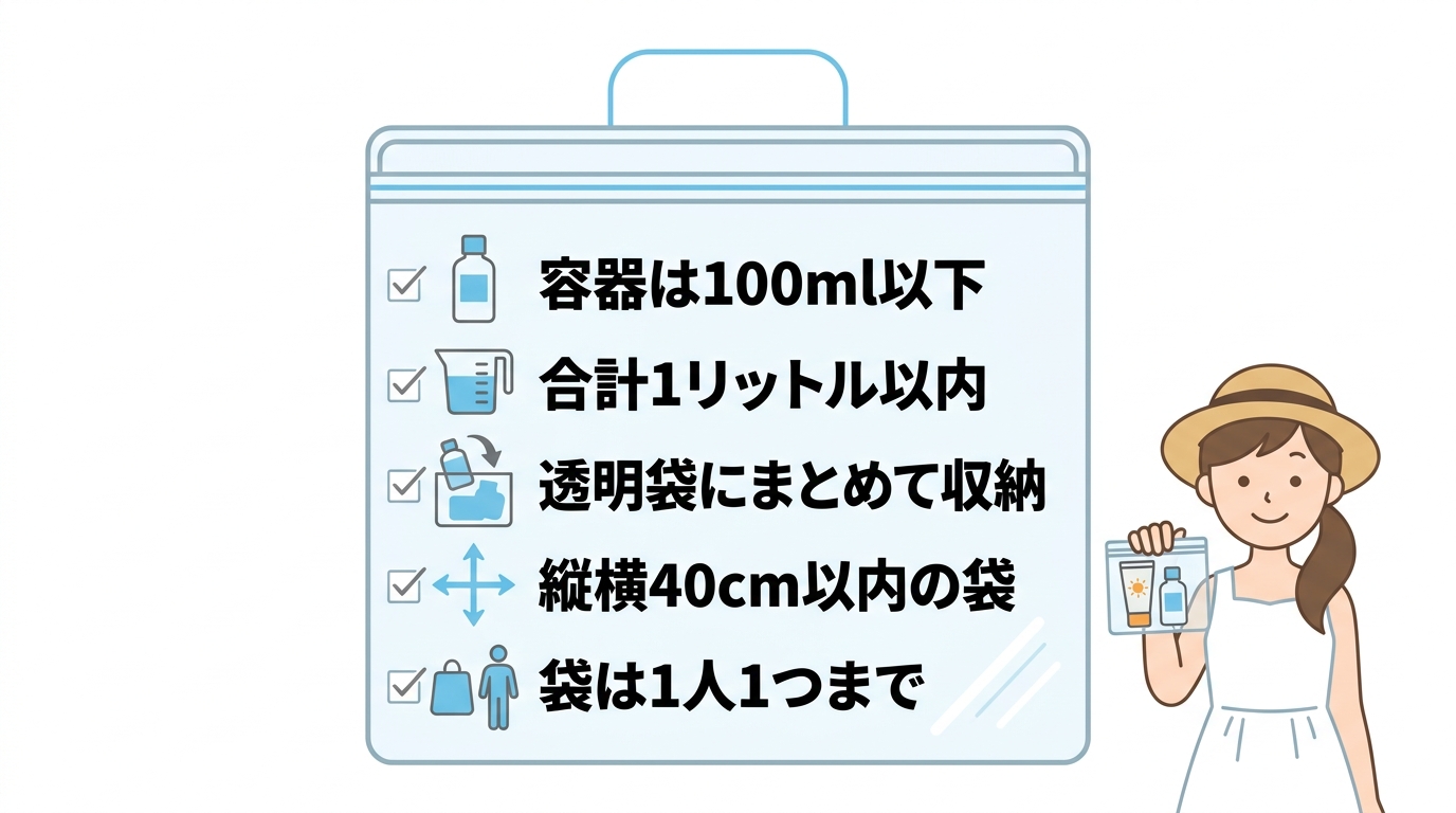 国際線で100ml制限を守るパッキング