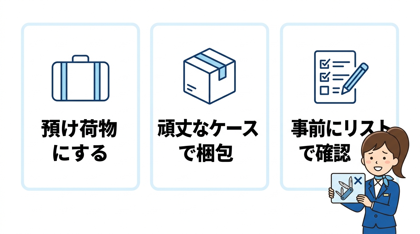 愛用品を没収させないための正しい輸送方法