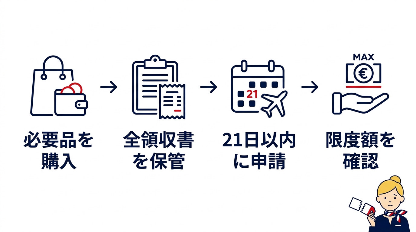 エアフランスのロストバゲージ費用請求ルール