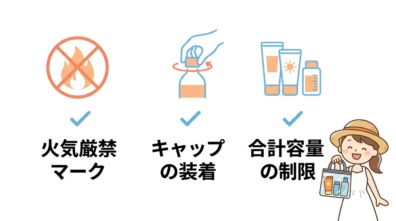 日焼け止めスプレーの持ち込み条件
