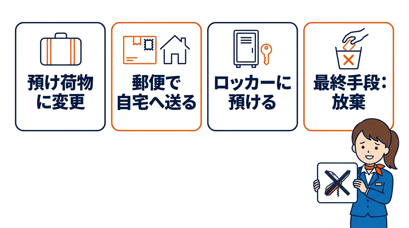 アーミーナイフの飛行機持ち込みを指摘された時の対処
