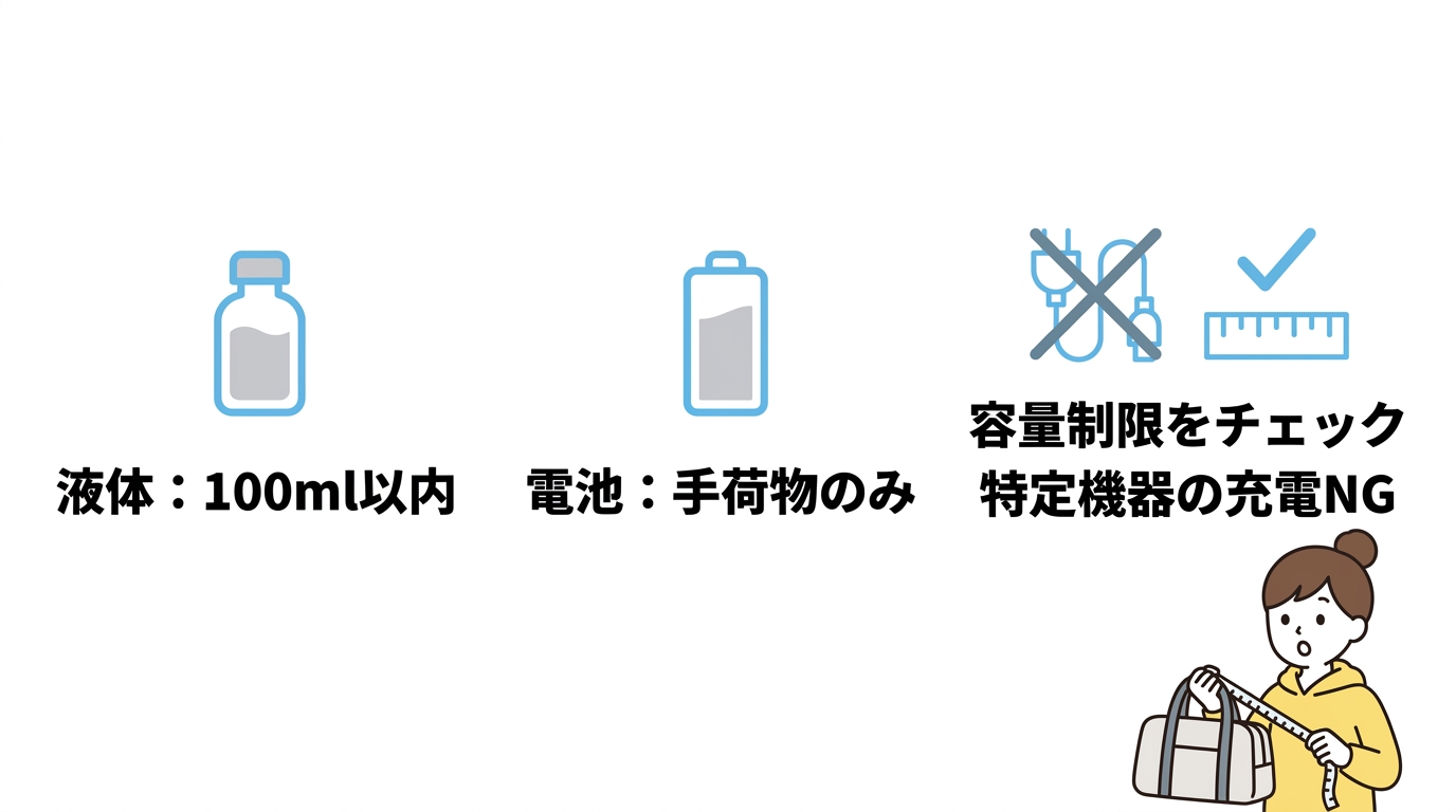 海外準備で確認すべき最新の機内持ち込みルール変更