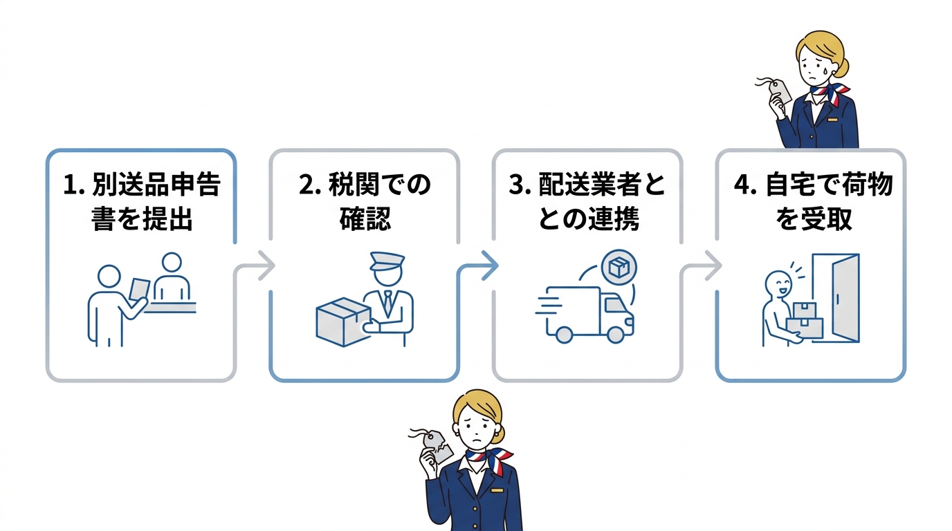 日本帰国後に荷物が届くまでの流れ