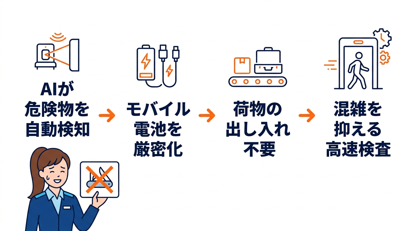 AIスキャナー導入で厳格化する最新の保安検査
